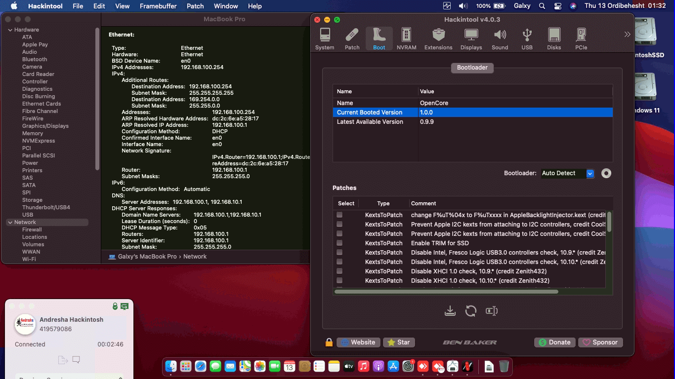 HP 15 DA0030TU [KabyLake   Intel HD 620 + PS2 SMBUS]   OpenCore 1